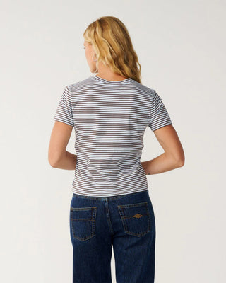 Rip Curl Women's Stephanie Gilmore Stripe Standard S/S T-Shirt - Sky Blue
