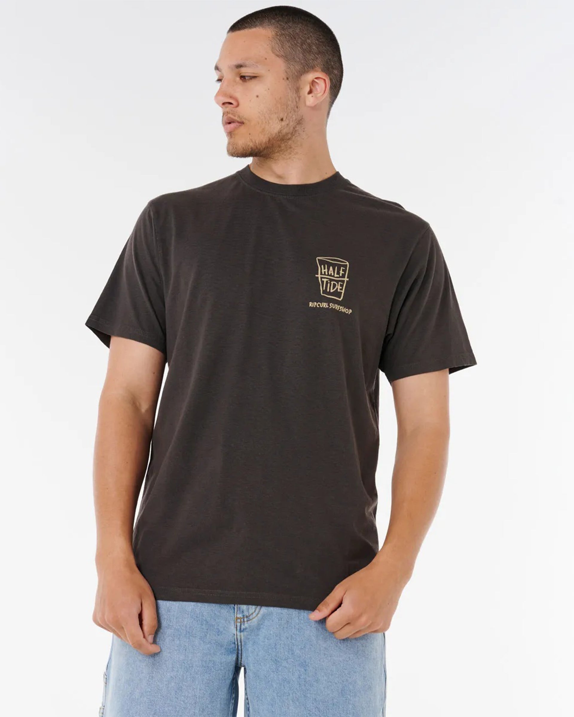 Rip Curl Shaper Address Short Sleeve T-Shirt - Washed Black