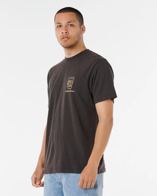 Rip Curl Shaper Address Short Sleeve T-Shirt - Washed Black