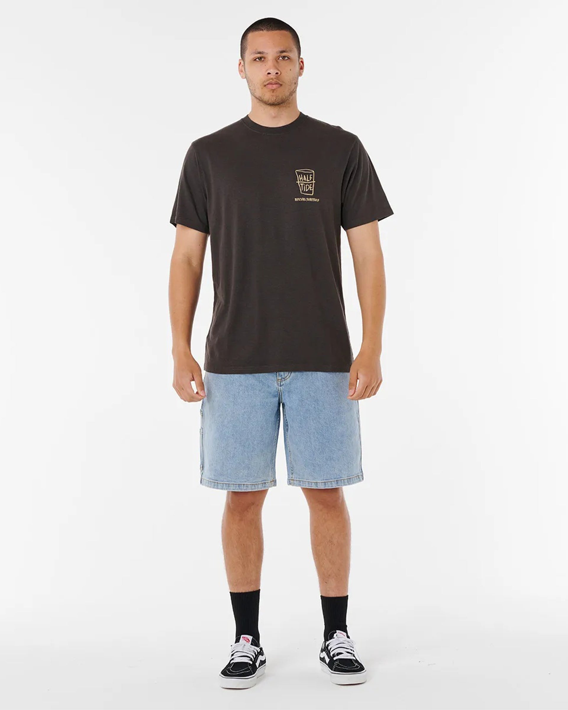 Rip Curl Shaper Address Short Sleeve T-Shirt - Washed Black