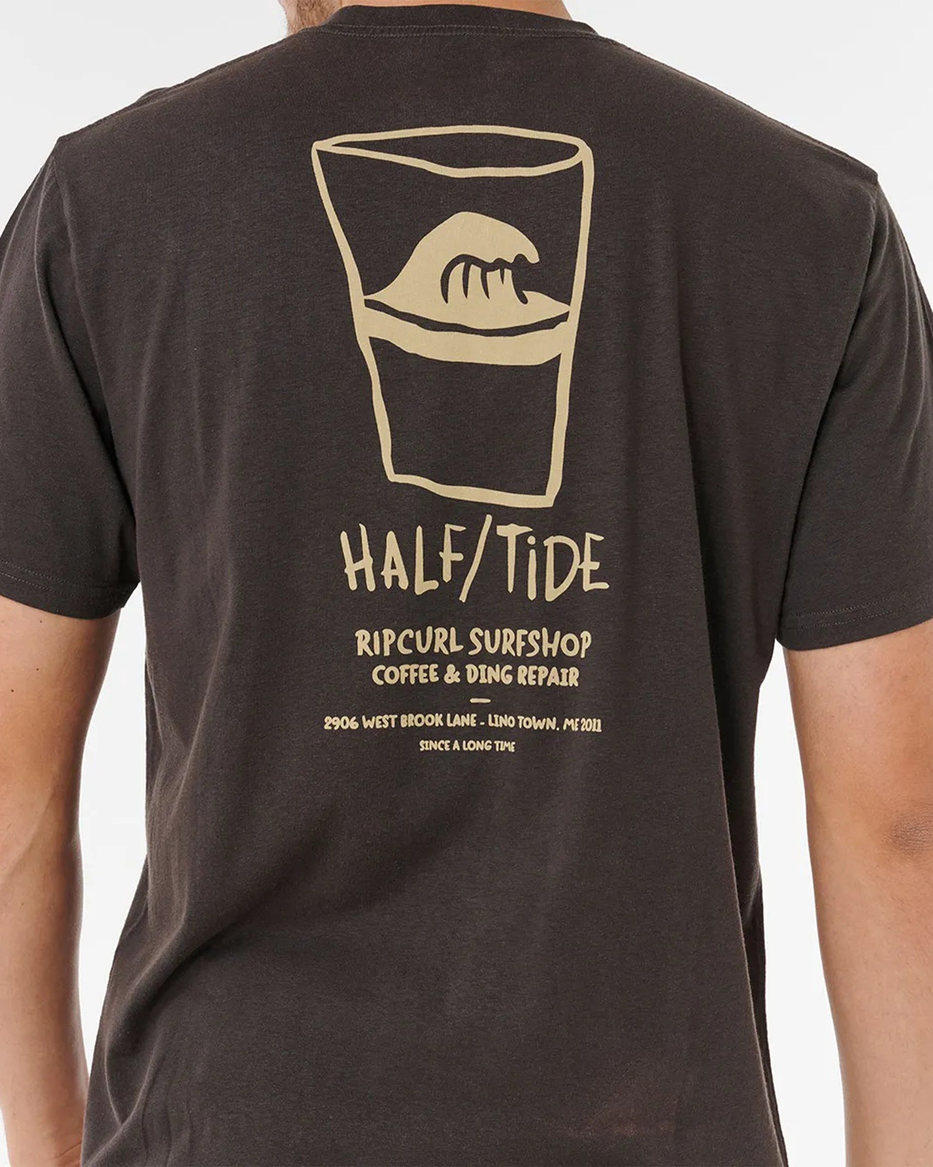 Rip Curl Shaper Address Short Sleeve T-Shirt - Washed Black