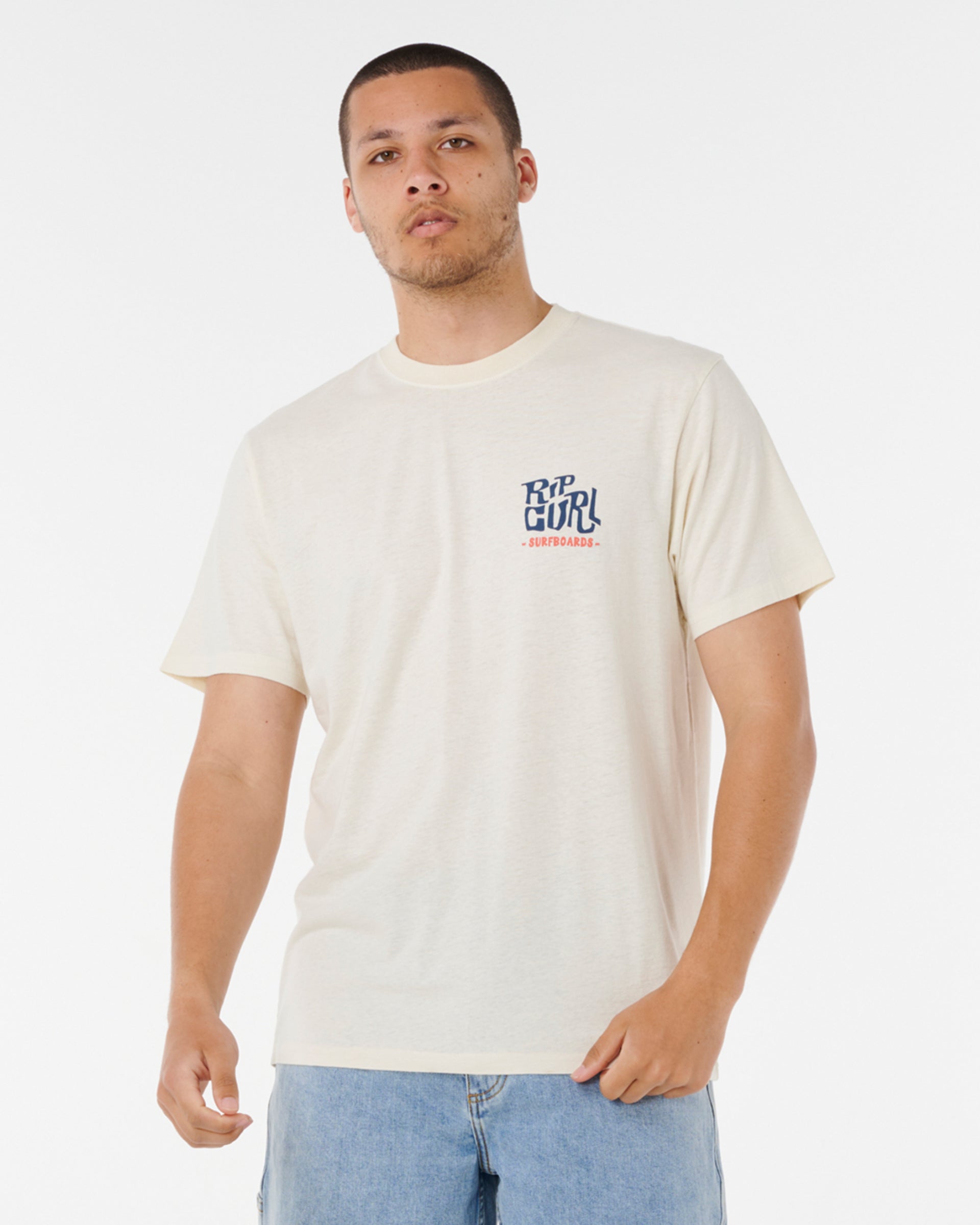 Rip Curl Shaper Address Short Sleeve T-Shirt - Bone