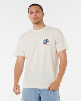 Rip Curl Shaper Address Short Sleeve T-Shirt - Bone