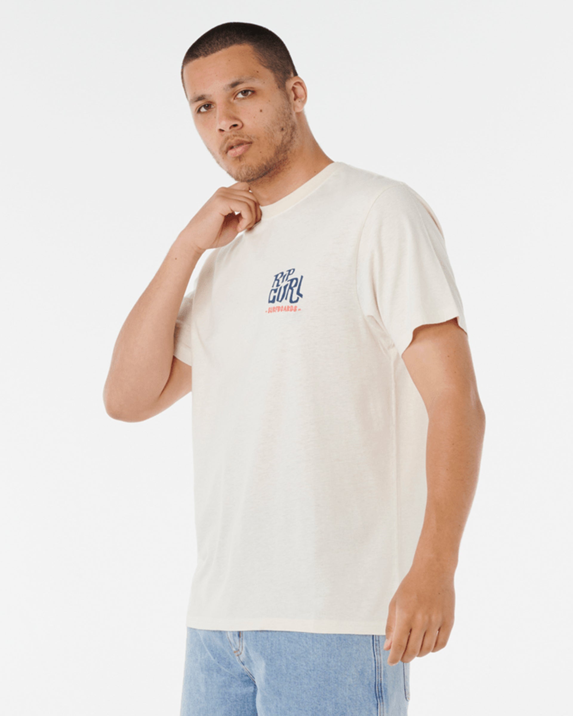 Rip Curl Shaper Address Short Sleeve T-Shirt - Bone