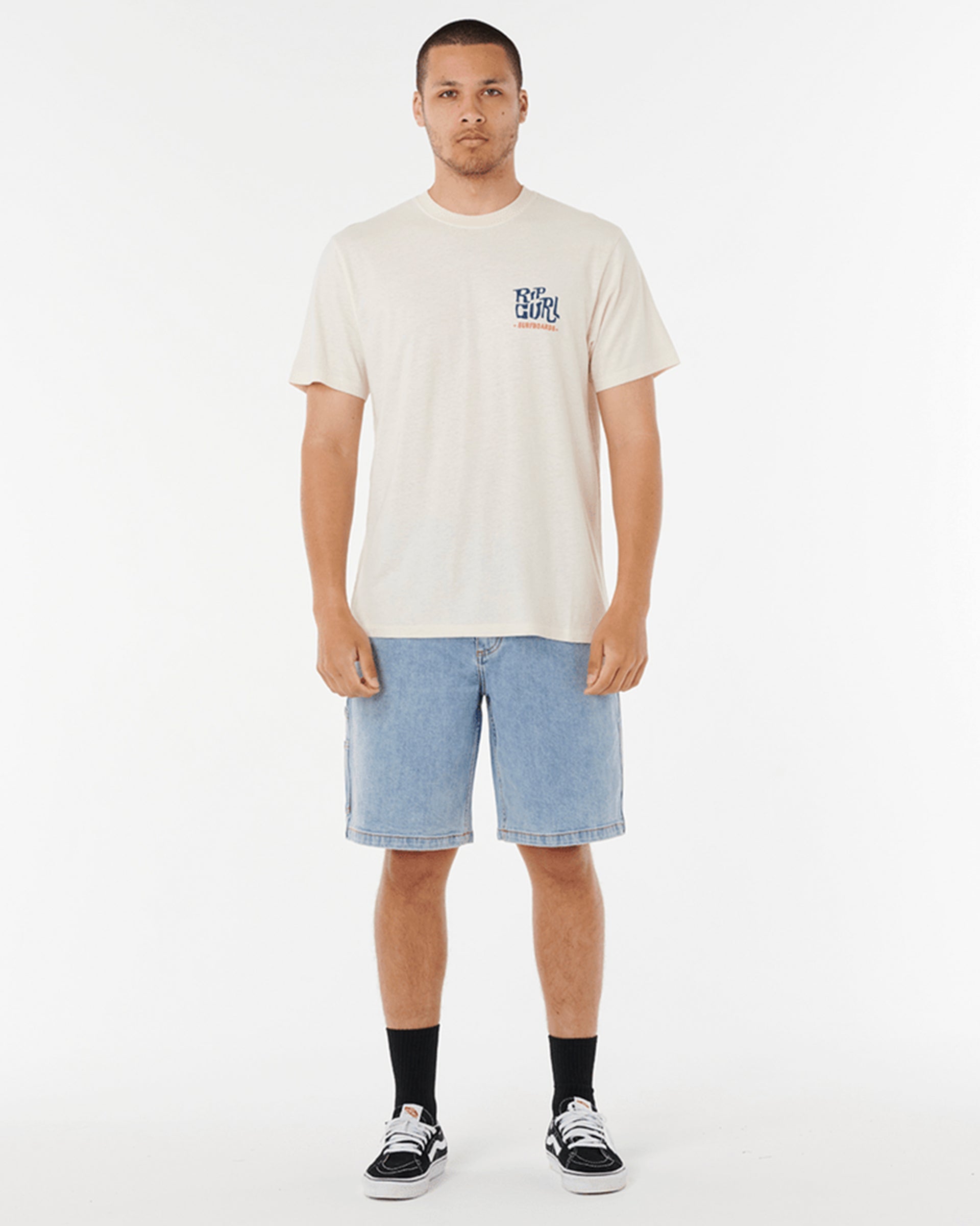 Rip Curl Shaper Address Short Sleeve T-Shirt - Bone