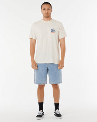 Rip Curl Shaper Address Short Sleeve T-Shirt - Bone