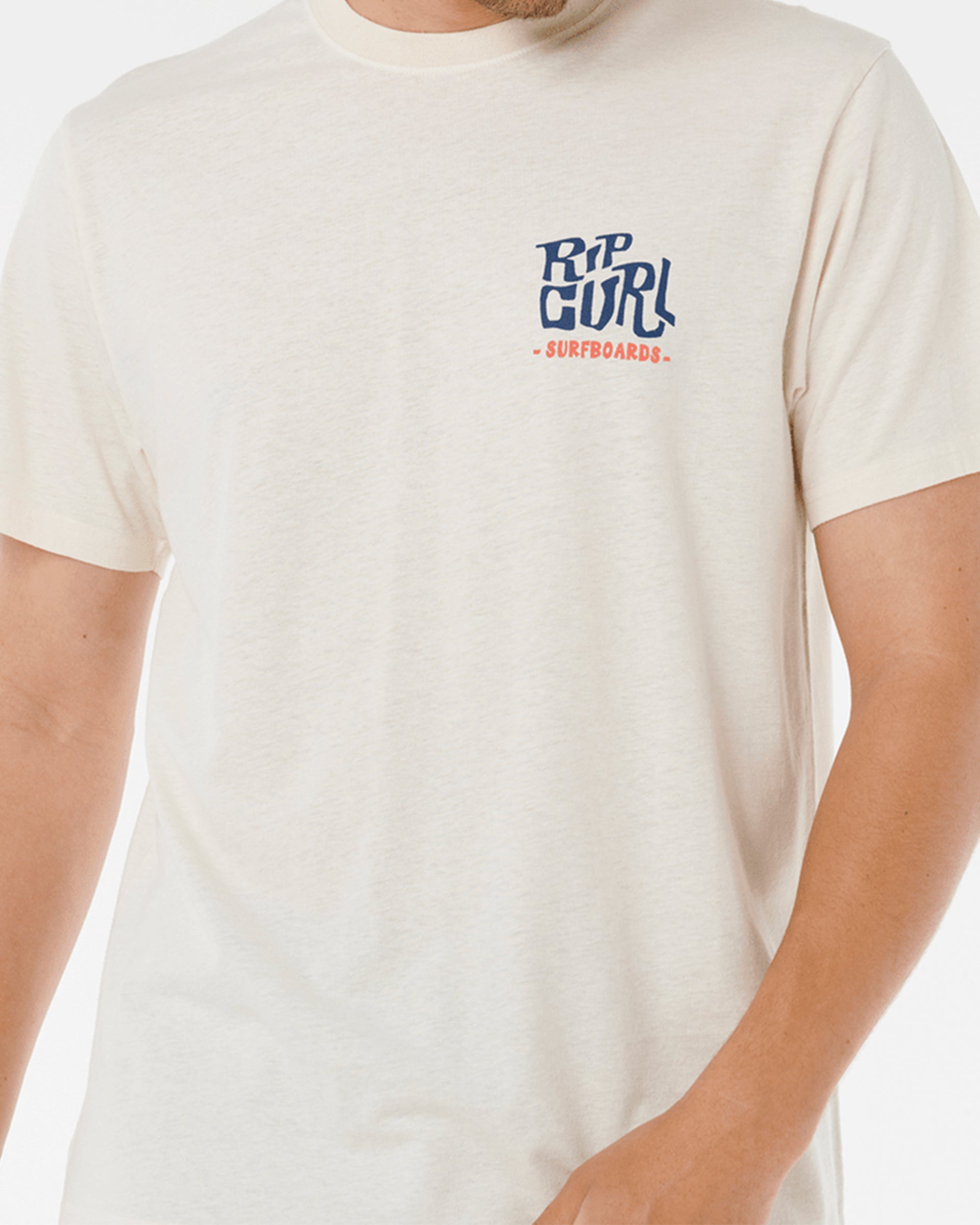 Rip Curl Shaper Address Short Sleeve T-Shirt - Bone