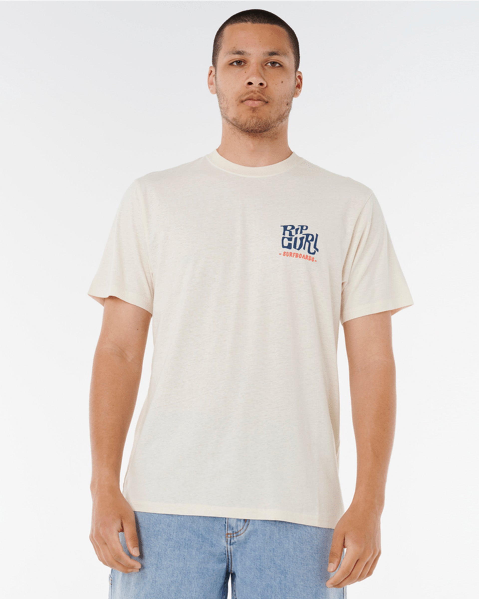Rip Curl Shaper Address Short Sleeve T-Shirt - Bone