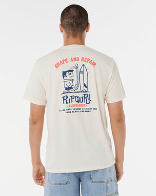 Rip Curl Shaper Address Short Sleeve T-Shirt - Bone
