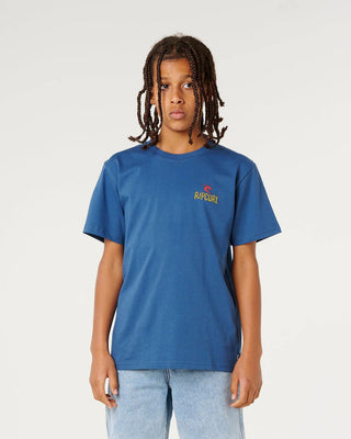 Rip Curl Boy's Shred Til Dead Short Sleeve T-Shirt - Light Navy