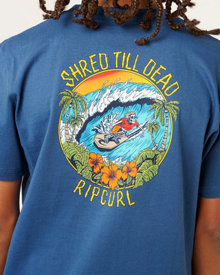 Rip Curl Boy's Shred Til Dead Short Sleeve T-Shirt - Light Navy