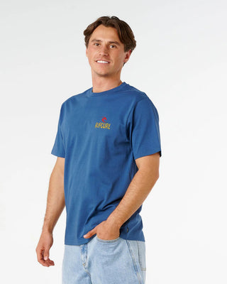 Rip Curl Shred Til Dead Relaxed Short Sleeve T-Shirt - Light Navy