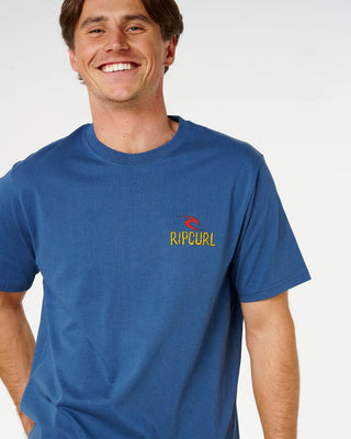 Rip Curl Shred Til Dead Relaxed Short Sleeve T-Shirt - Light Navy