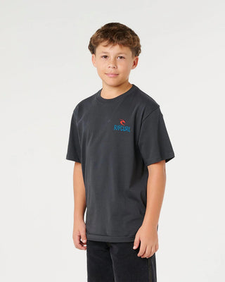 Rip Curl Boy's Shred Til Dead Short Sleeve T-Shirt - Washed Black