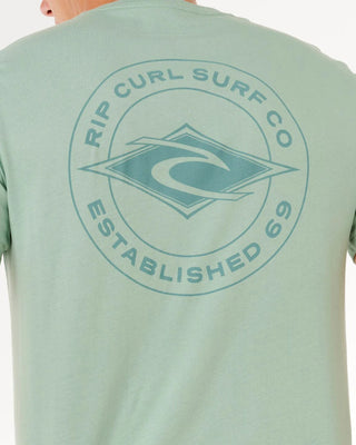 Rip Curl Staple Short Sleeve T-Shirt - Aloe