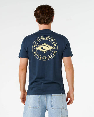 Rip Curl Staple Short Sleeve T-Shirt - Dark Navy