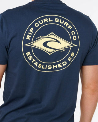 Rip Curl Staple Short Sleeve T-Shirt - Dark Navy