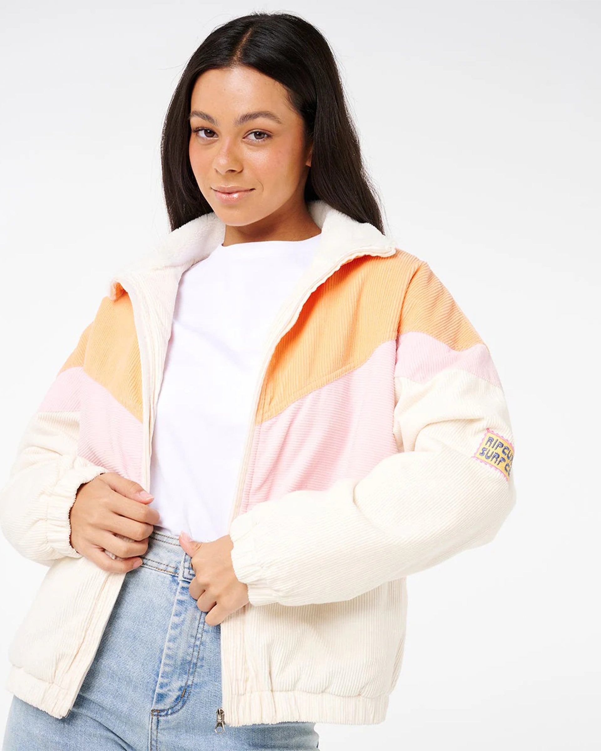 Rip Curl Women's Sunset Luau Cord Jacket - Off White