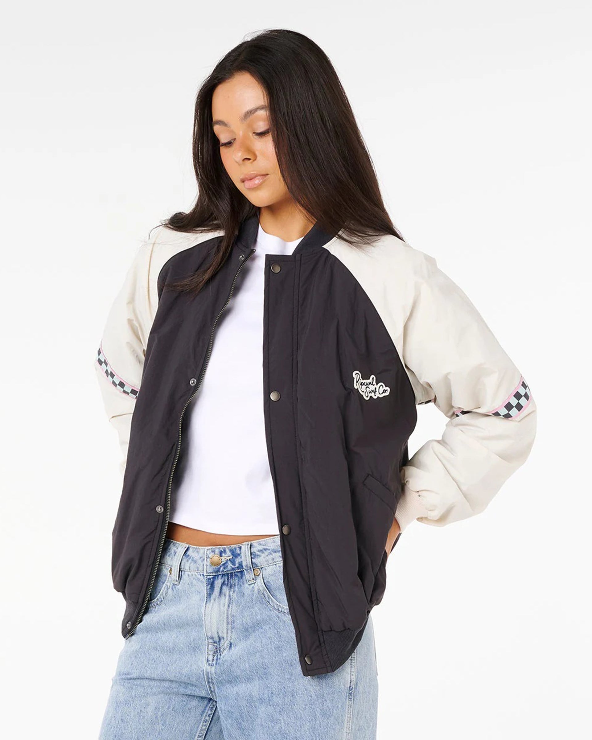 Sunset Luau Bomber Jacket - Washed Black – Jack's Surfboards