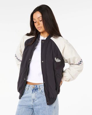 Rip Curl Women's Sunset Luau Bomber Jacket - Washed Black