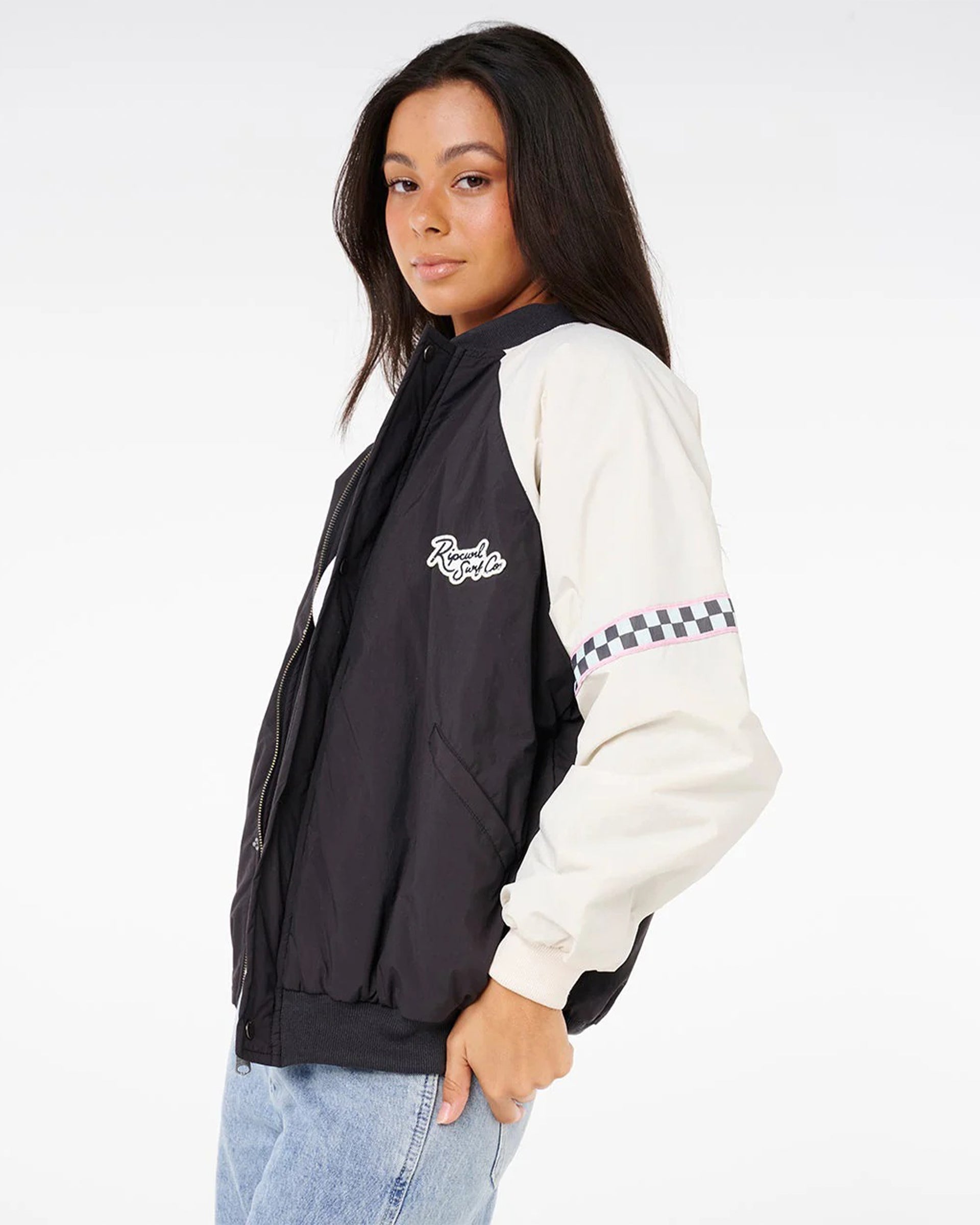 Rip Curl Women's Sunset Luau Bomber Jacket - Washed Black