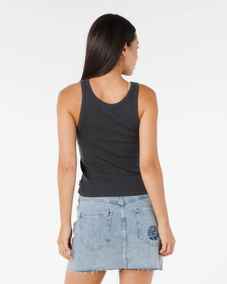 Rip Curl Women's Sunset Ribbed Tank - Washed Black
