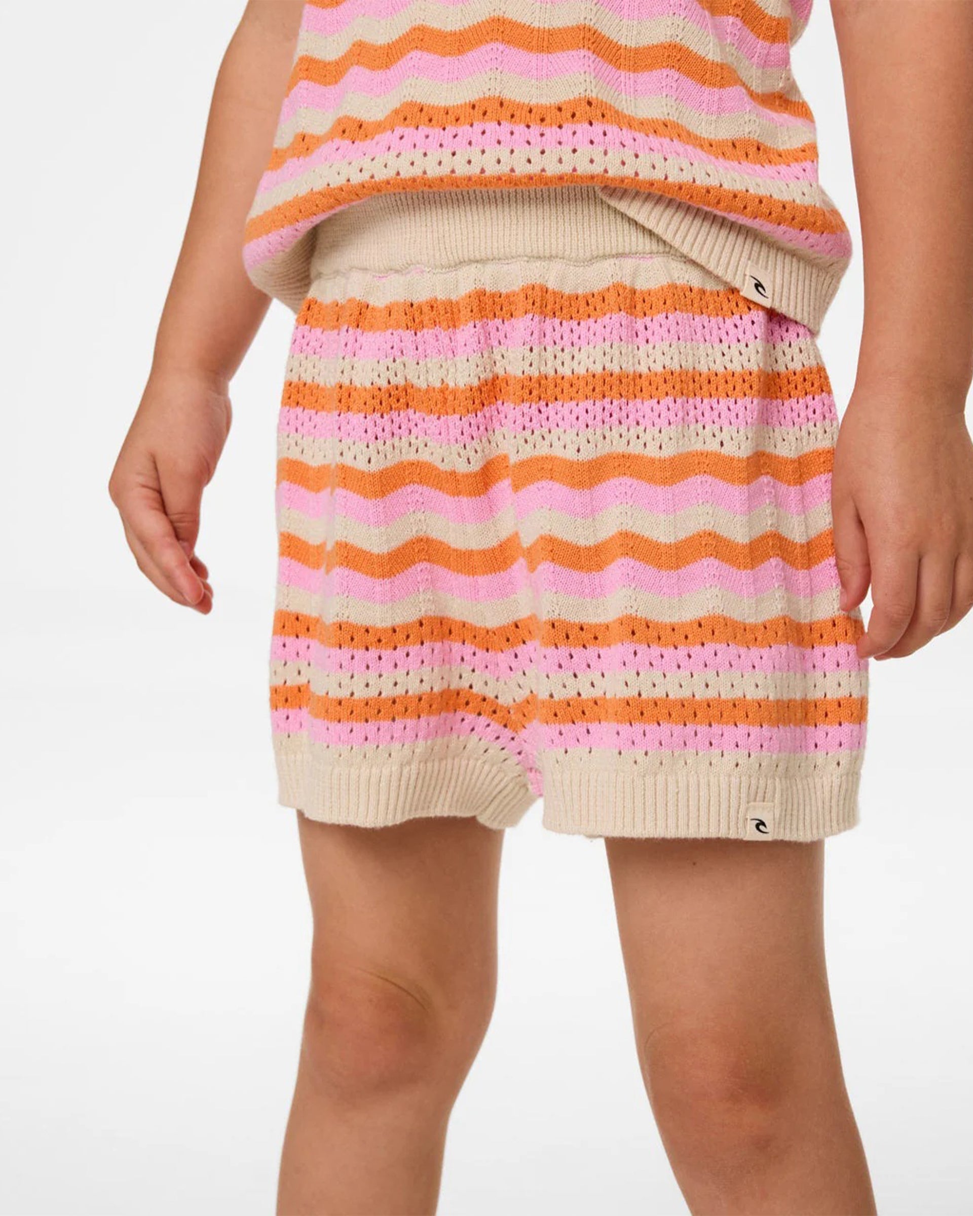 Rip Curl Girls Sunset Stripe Shorts - Mandarin Orange