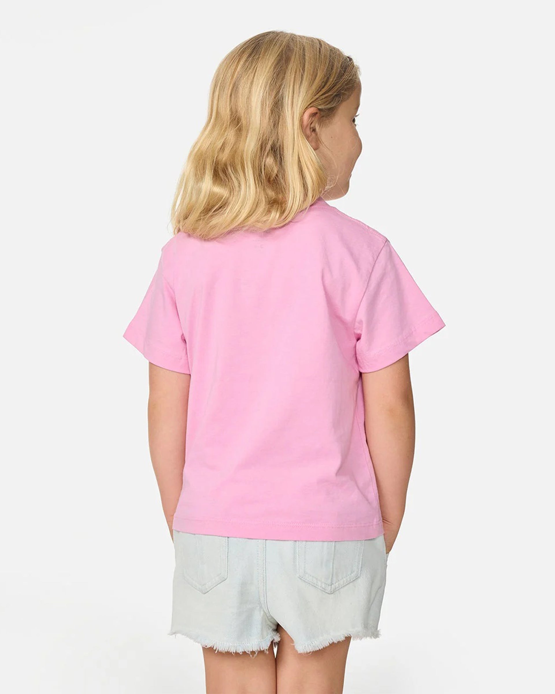 Rip Curl Girl's (0-6) Sun Swell Dolphin Short Sleeve T-Shirt - Bright Pink