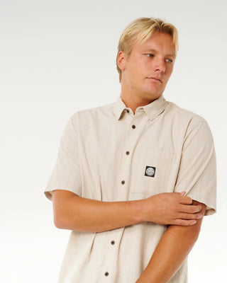 Rip Curl Premium Surf Check Short Sleeve Shirt - Bone