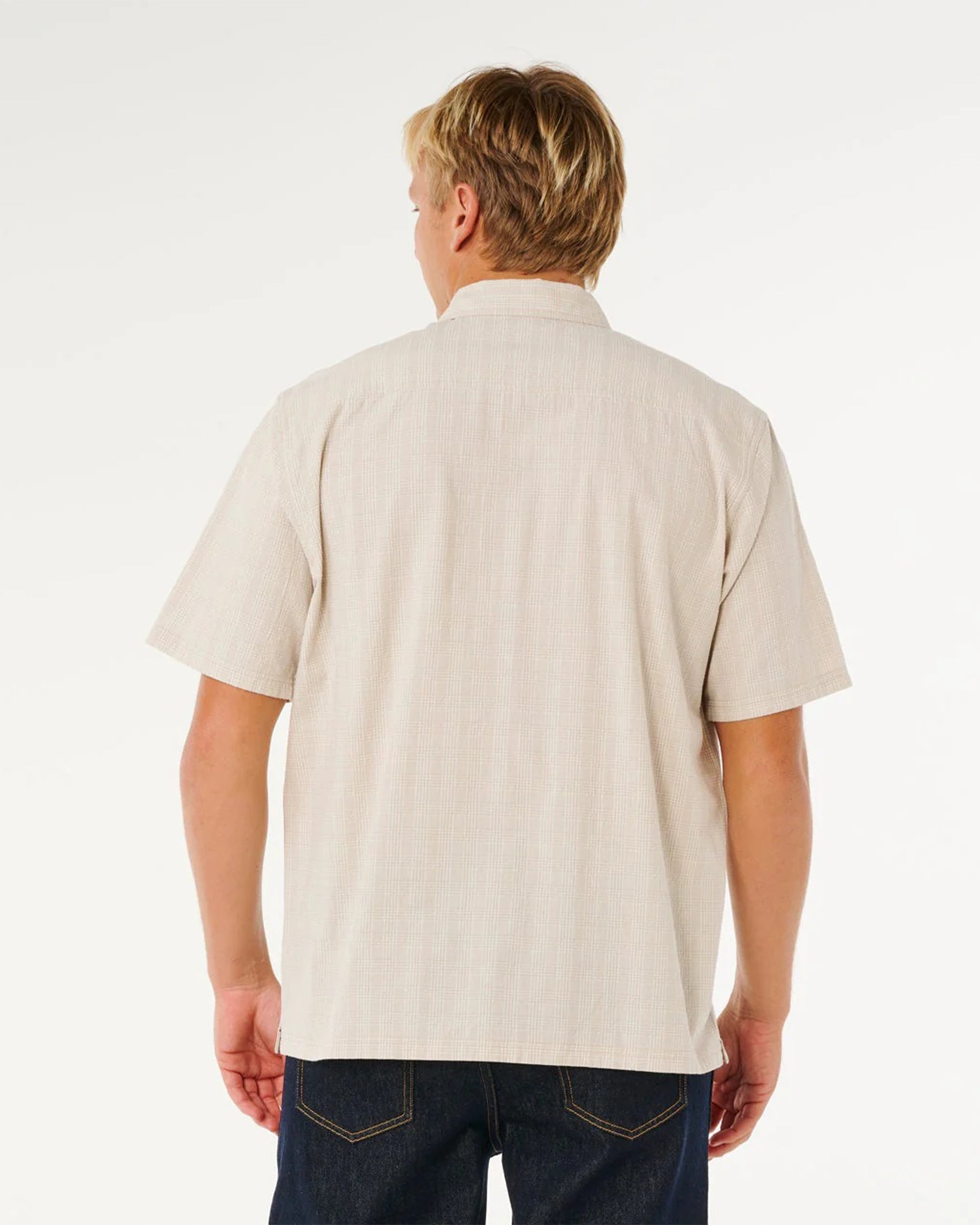 Rip Curl Premium Surf Check Short Sleeve Shirt - Bone