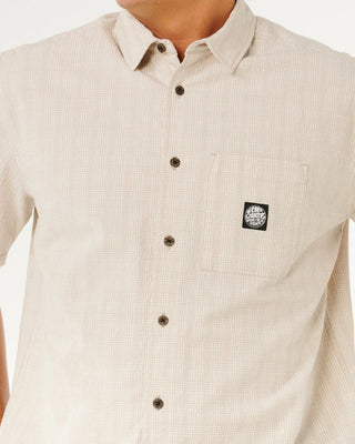 Rip Curl Premium Surf Check Short Sleeve Shirt - Bone