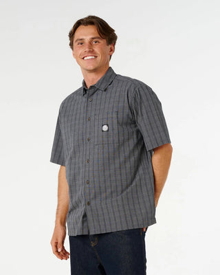 Rip Curl Premium Surf Check Short Sleeve Shirt - Black