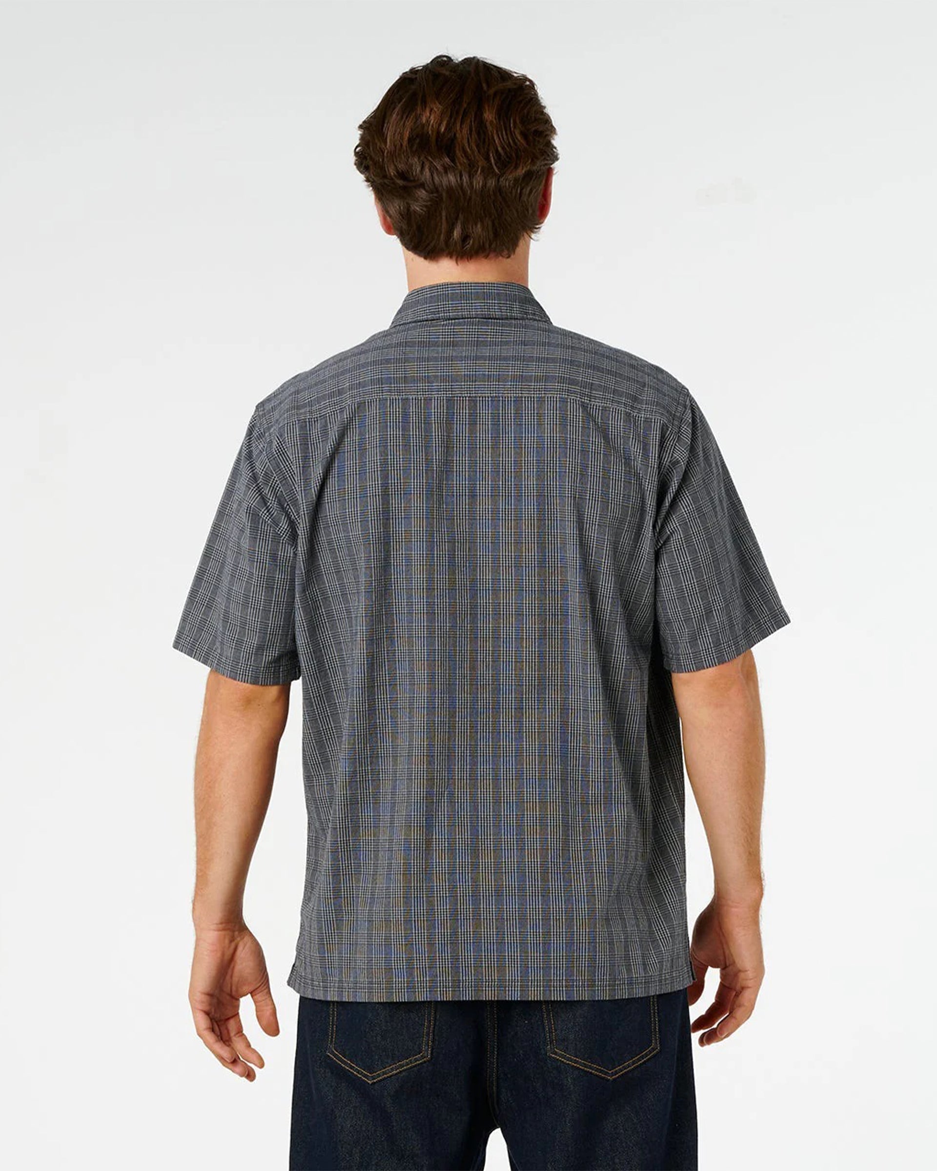 Rip Curl Premium Surf Check Short Sleeve Shirt - Black