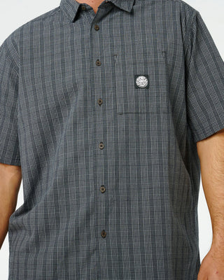 Rip Curl Premium Surf Check Short Sleeve Shirt - Black