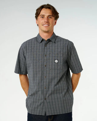 Rip Curl Premium Surf Check Short Sleeve Shirt - Black