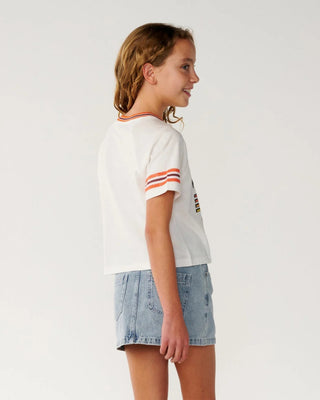 Rip Curl Girl's (8-16) Surf Culture Crop Tee - Bone
