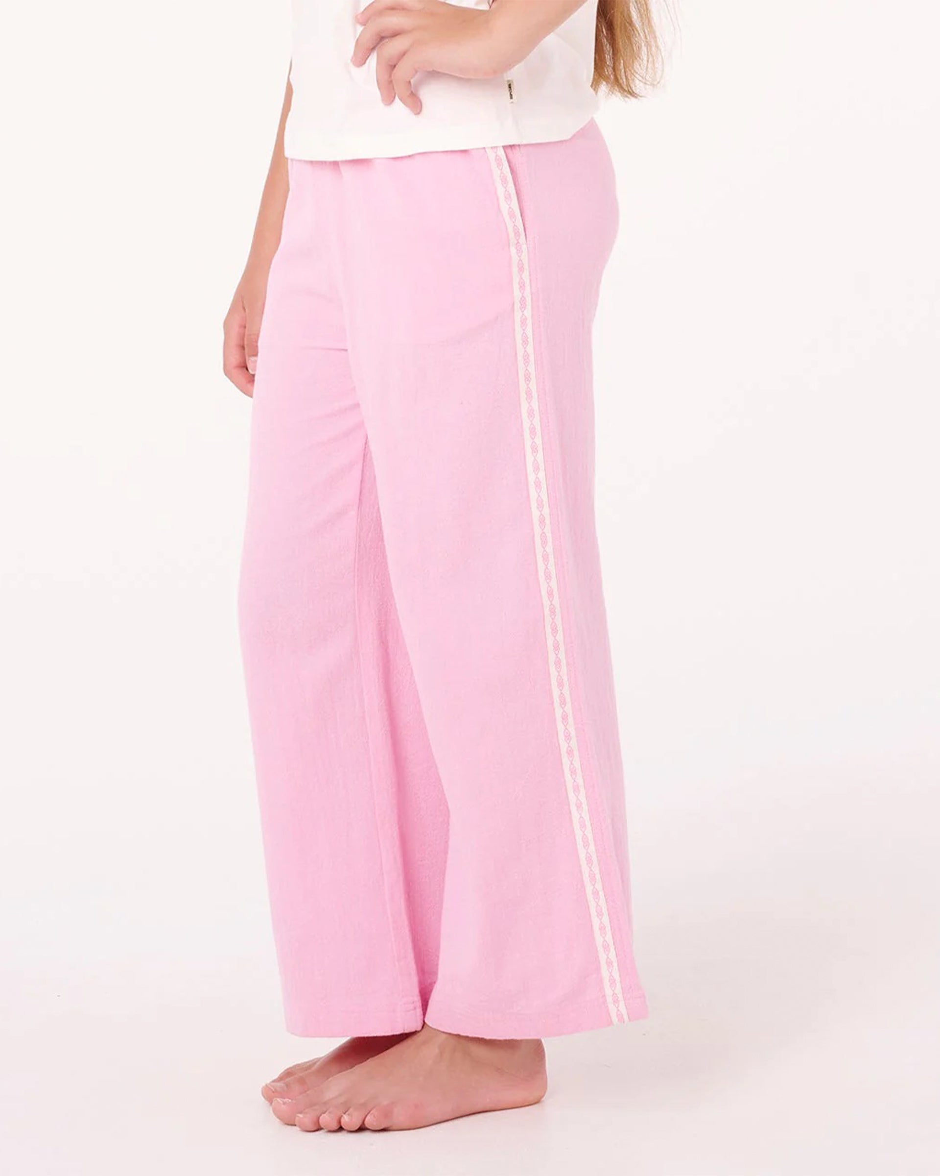 Rip Curl Girl's (8-16) Surf Luxe Summer Pant - Bright Pink