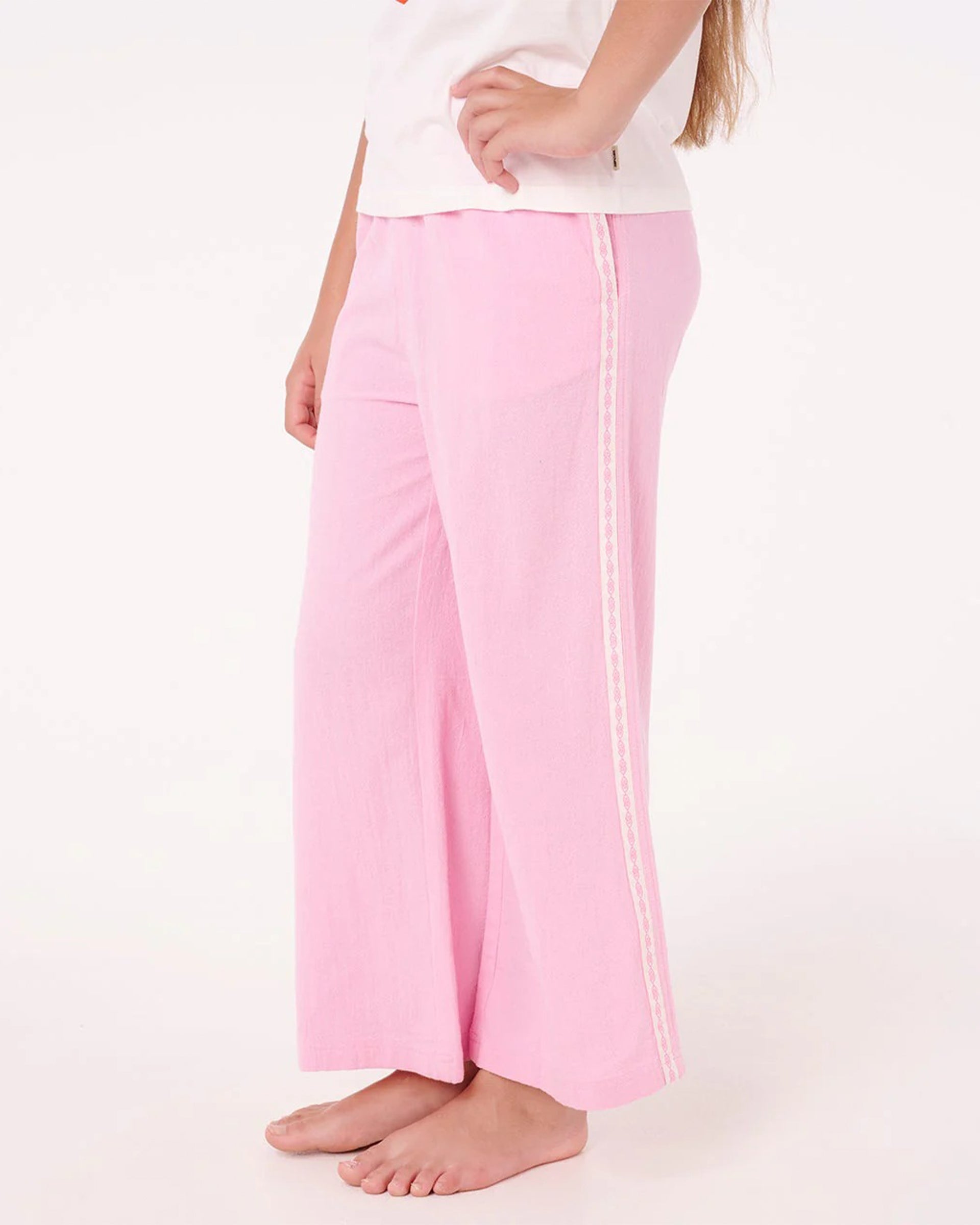 Rip Curl Girl's (8-16) Surf Luxe Summer Pant - Bright Pink