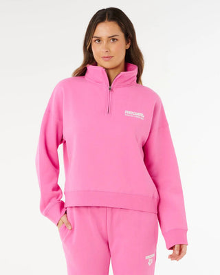 Rip Curl Women's Surf Puff 1/4 Zip - Super Pink