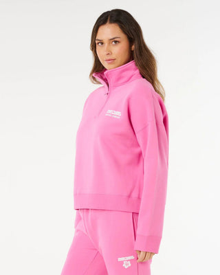 Rip Curl Women's Surf Puff 1/4 Zip - Super Pink