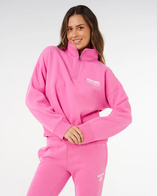 Rip Curl Women's Surf Puff 1/4 Zip - Super Pink
