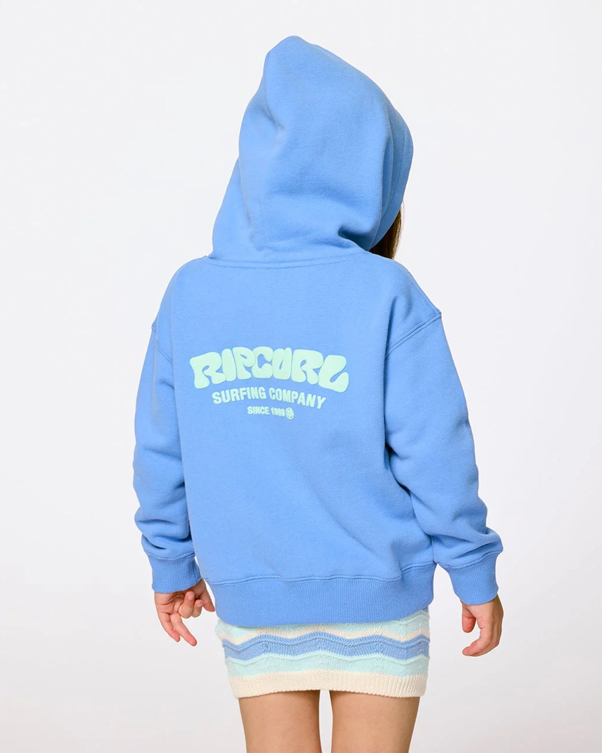 Rip Curl Girl's (8-16) Surf Puff Heritage Hood - Blue