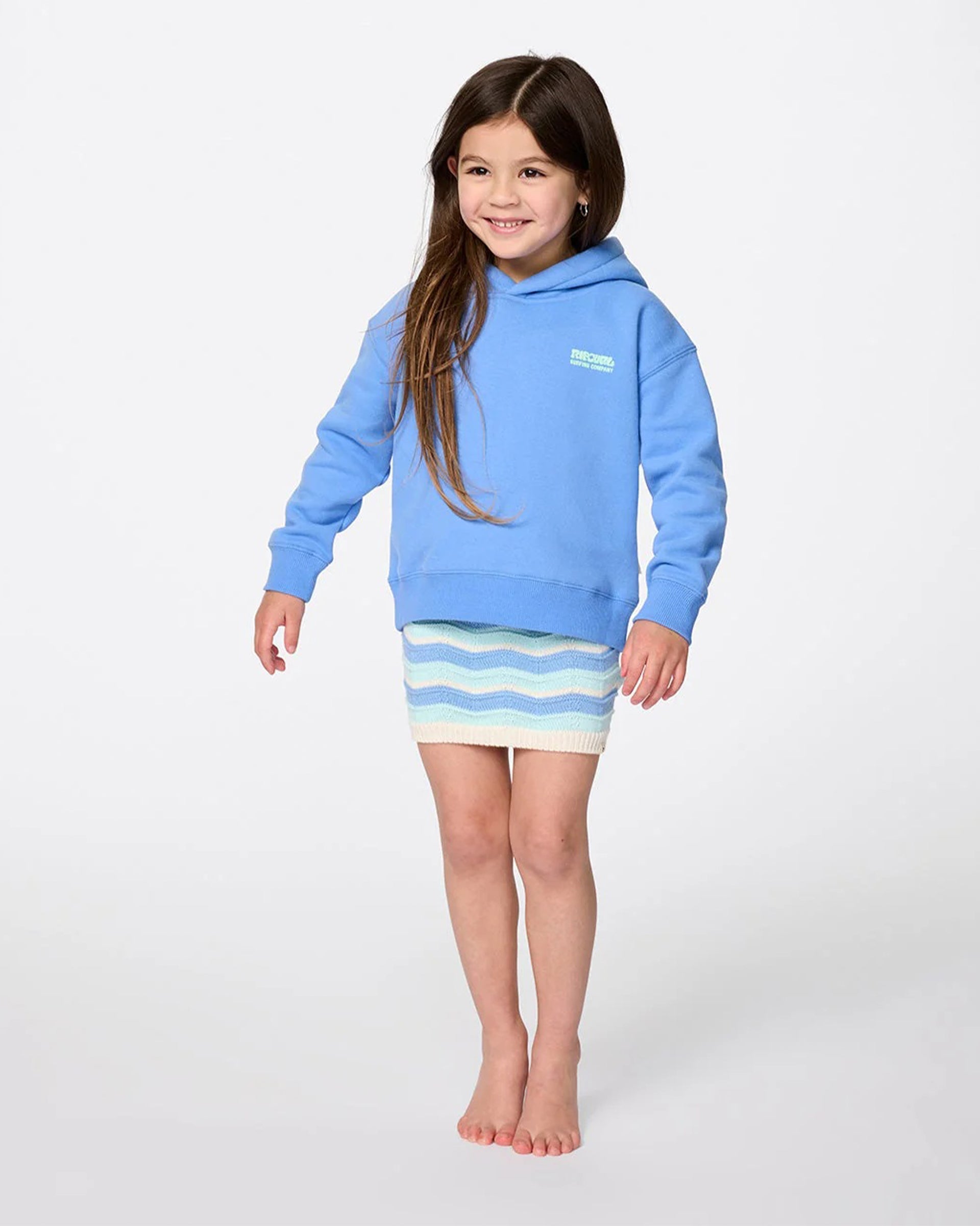 Rip Curl Girl's (8-16) Surf Puff Heritage Hood - Blue