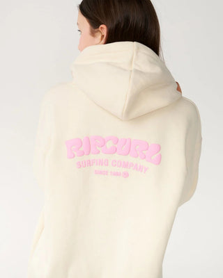 Rip Curl Girl's (8-16) Surf Puff Hood - Bone/Pink