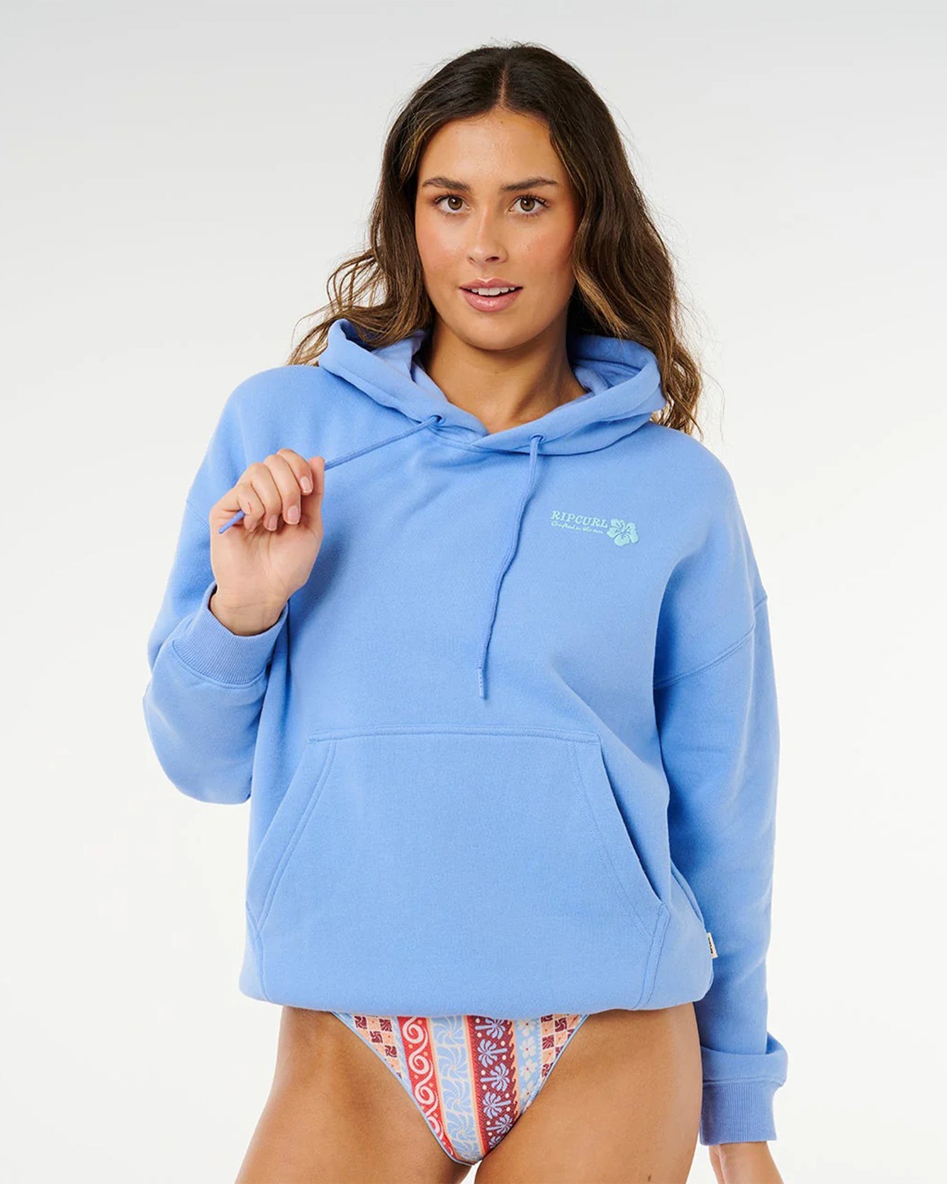 Rip Curl Women's Surf Puff Heritage Hood - Cornflower Blue