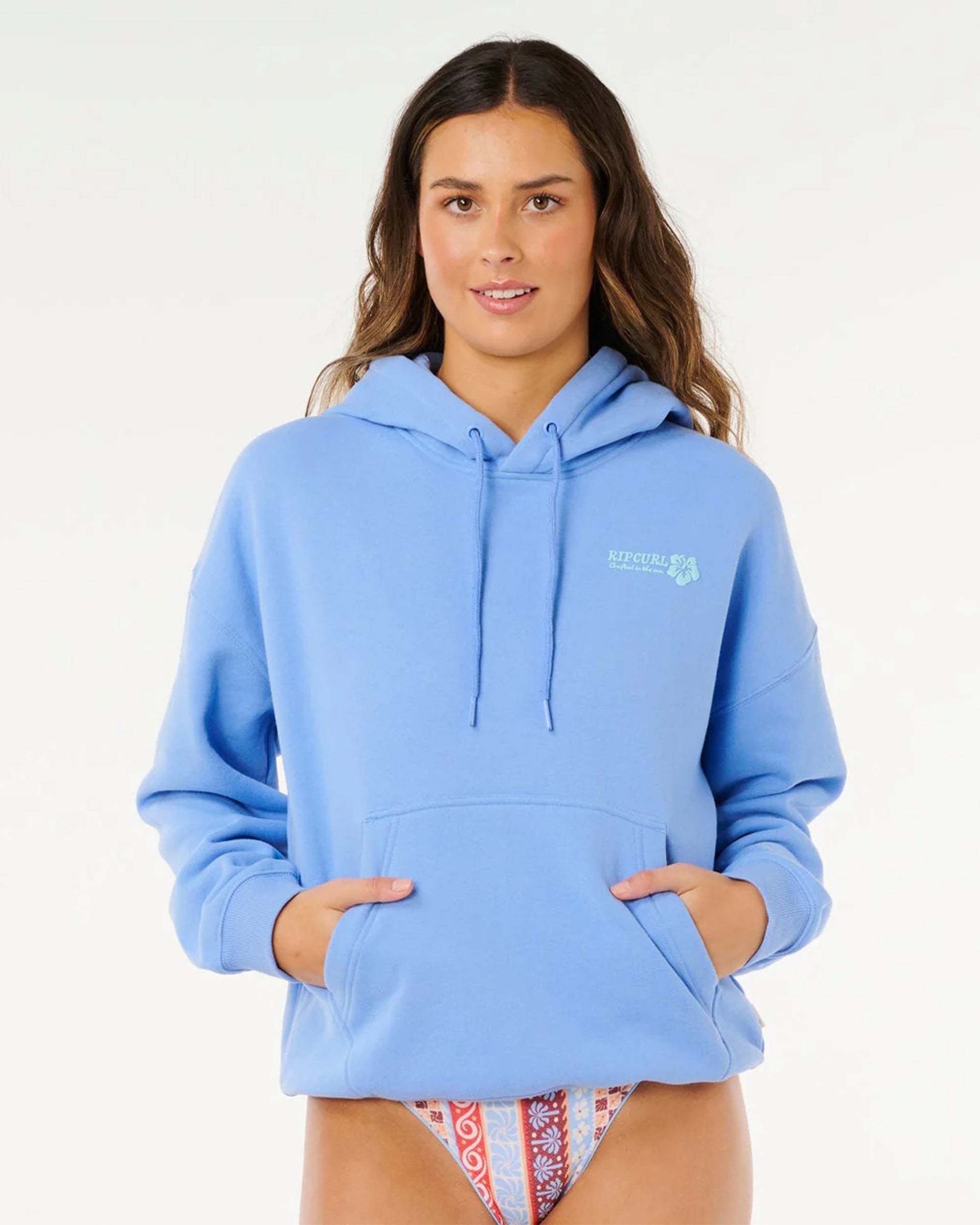 Rip Curl Women's Surf Puff Heritage Hood - Cornflower Blue