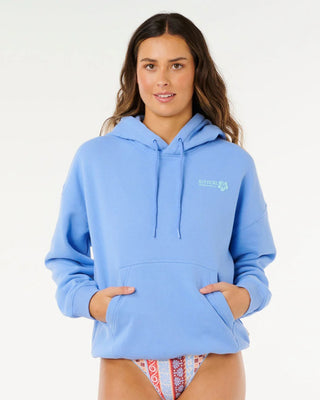 Rip Curl Women's Surf Puff Heritage Hood - Cornflower Blue