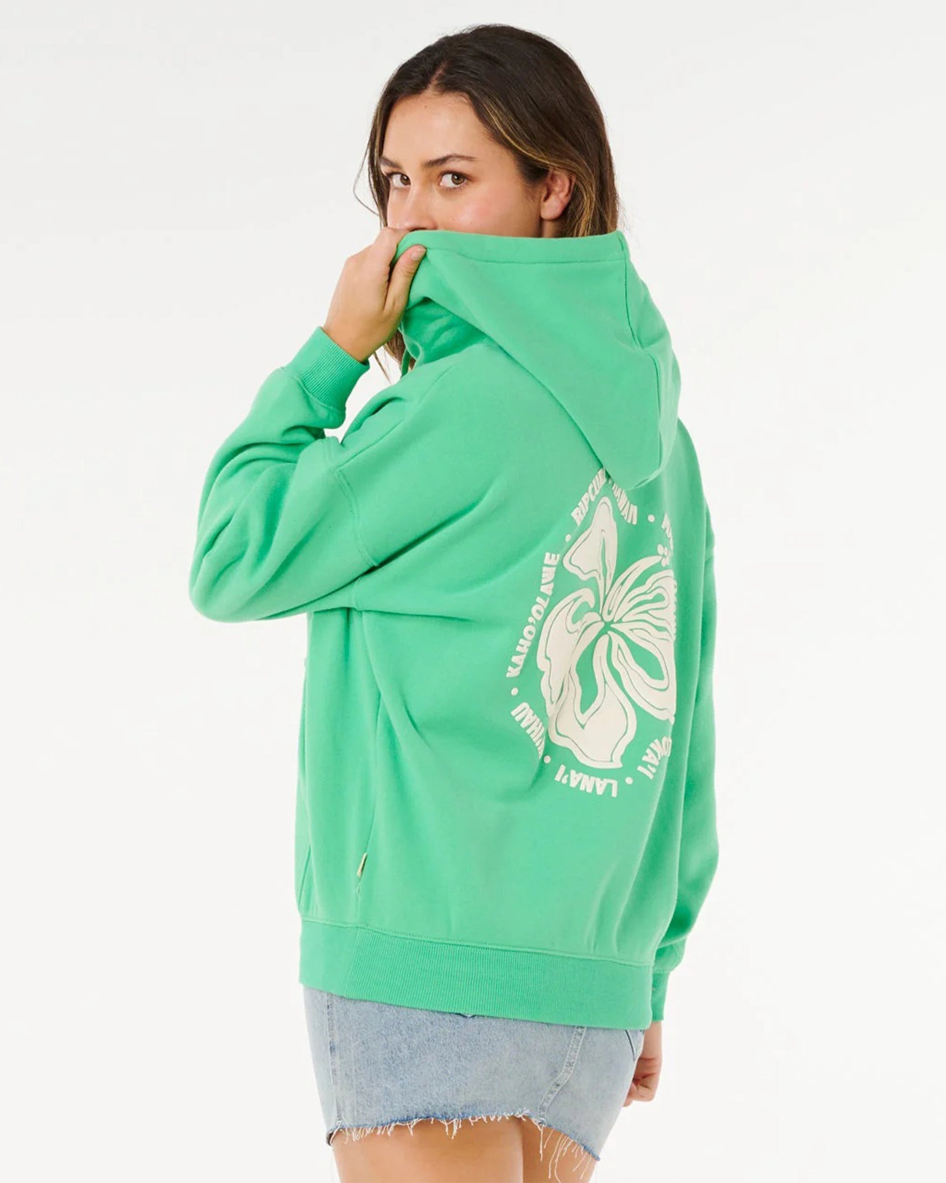 Rip Curl Women's Surf Puff Heritage Hood - Green