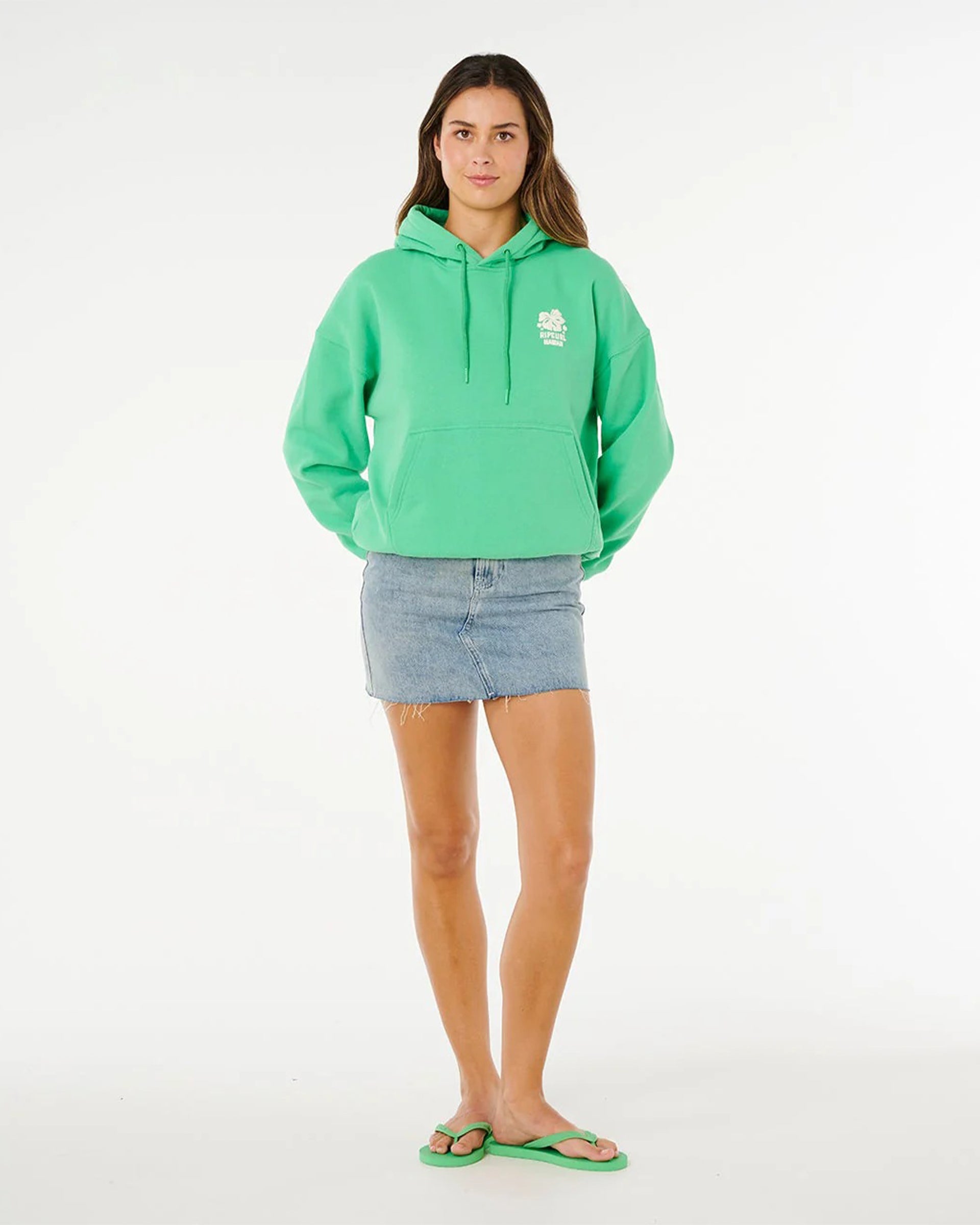 Rip Curl Women's Surf Puff Heritage Hood - Green
