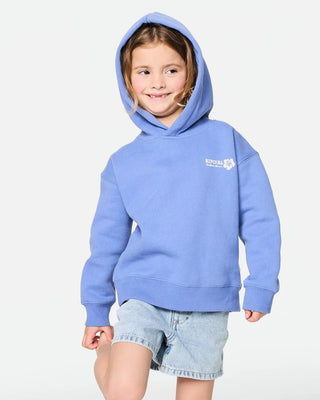 Rip Curl Girl's (1-8) Surf Puff Heritage Hood - Mid Blue